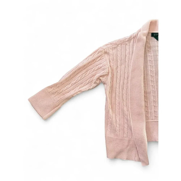 Ralph Lauren Women's Sweater Open Cardigan Size Medium Pink Silk/Cashmere - Picture 6 of 10